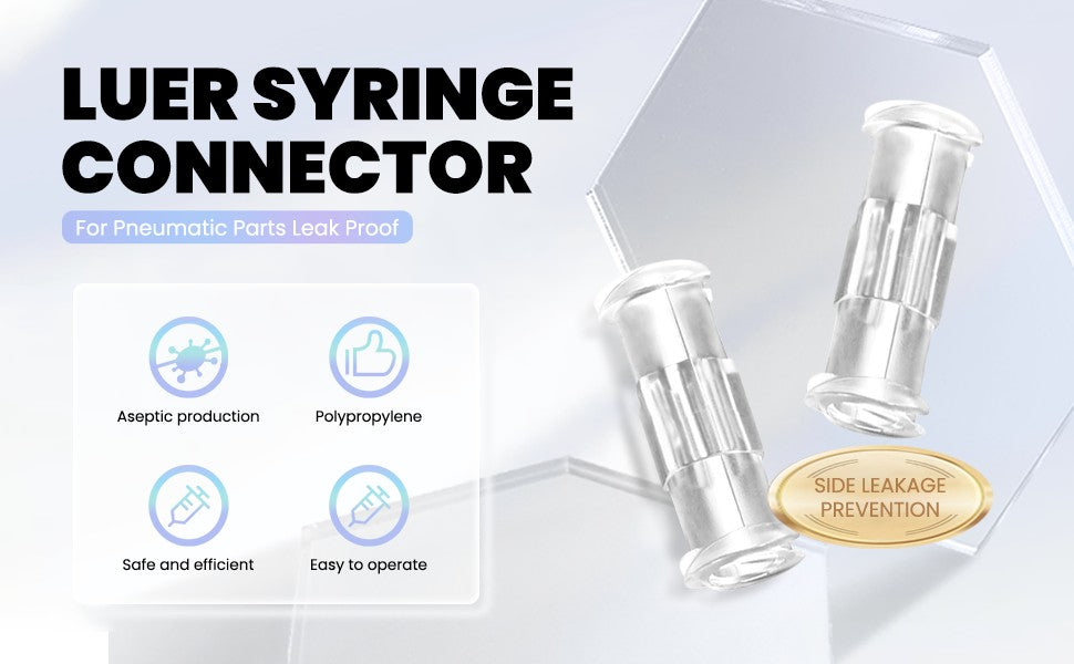 10-1000 unidades Conector de Seringa Luer União Dupla Embalagem Individual Adaptador Luer Lock Estéril Fêmea para Fêmea