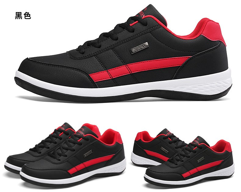 Sapatos masculinos de couro tênis tendência casual italiano respirável lazer masculino tênis calçados antiderrapantes sapatos vulcanizados masculinos