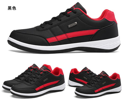 Sapatos masculinos de couro tênis tendência casual italiano respirável lazer masculino tênis calçados antiderrapantes sapatos vulcanizados masculinos