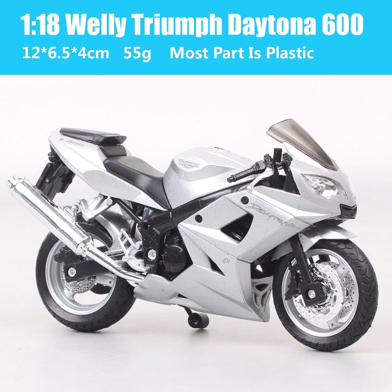 1/18 Escala Welly Triumph Tiger Explorer 800 Sprint RS Bonneville Daytona Trophy Thruxton 1200 Moto Diecast Modelo Brinquedo