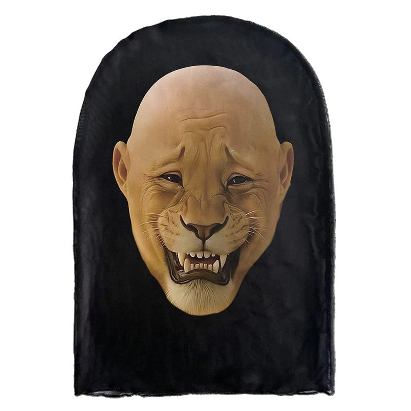 Halloween 3D Printed Elastic Mesh Headgear Bully Dog Cat Animal Mask Breathable Full Face Mask for Carnival Party Cosplay