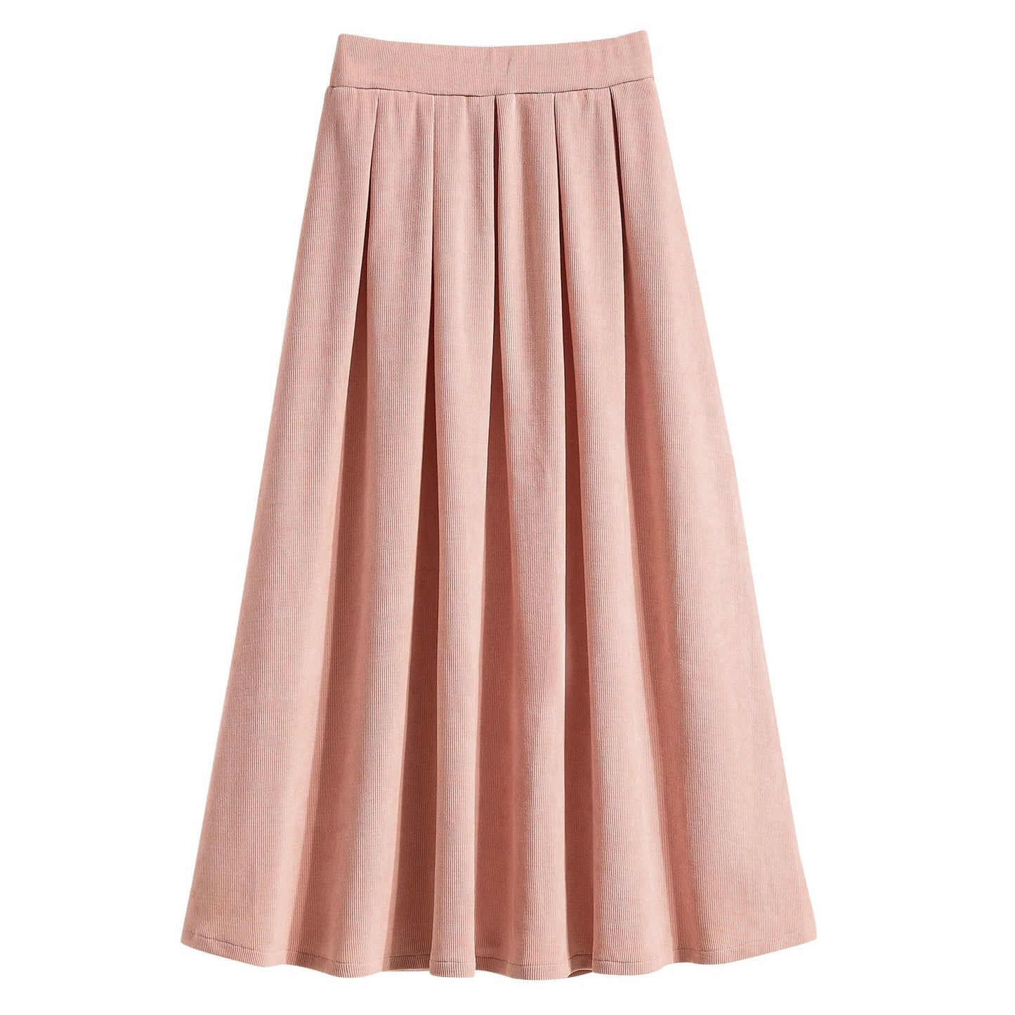 2025 Plus Size Pleated Skirts Solid Versatile Medium Length Skirt A-Line Maxi Gown Cover Autumn Winter New Half-length Skirt