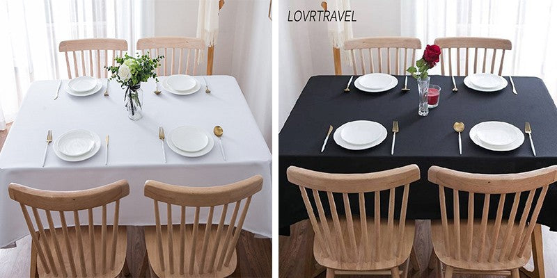 white tablecloth home dinner party oversized table cover wedding banquet outdoor party cover hotel decoration tablecloths