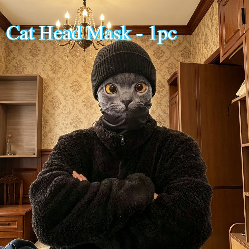 Breathable Ultra-fine Mesh Cute Cat Cosplay Mask,A Uniquely Humorous Head-worn Mask,Carnaval Mask,For Parties and Holiday Events
