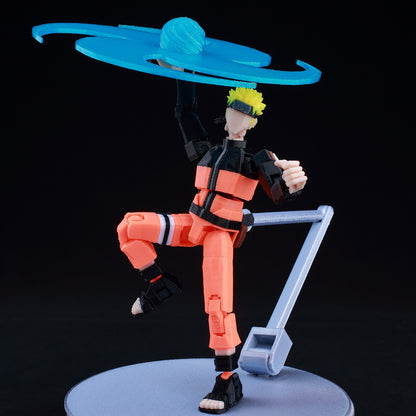 9L3D Lucky13 TITAN13 Rasengan Sasuke Uchiha 3D Figure - Susanoo & Fireball Jutsu Pose with Katana,Dummy13 T13 Anime Action Model