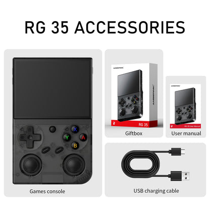 Anbernic  RG 35 3.5-inch IPS Retro Game Console Linux 64-bit RG35 Handheld Video Gaming Player 32G With  3200 mAh Battery