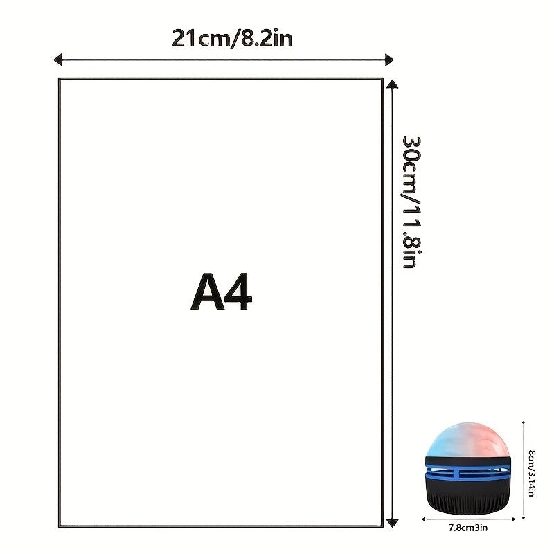 1pc Northern Lights LED Atmosphere Projector,7 Modes, Starry Rotation Projection,USB Powered,Remote Control,For Bedroom Decor