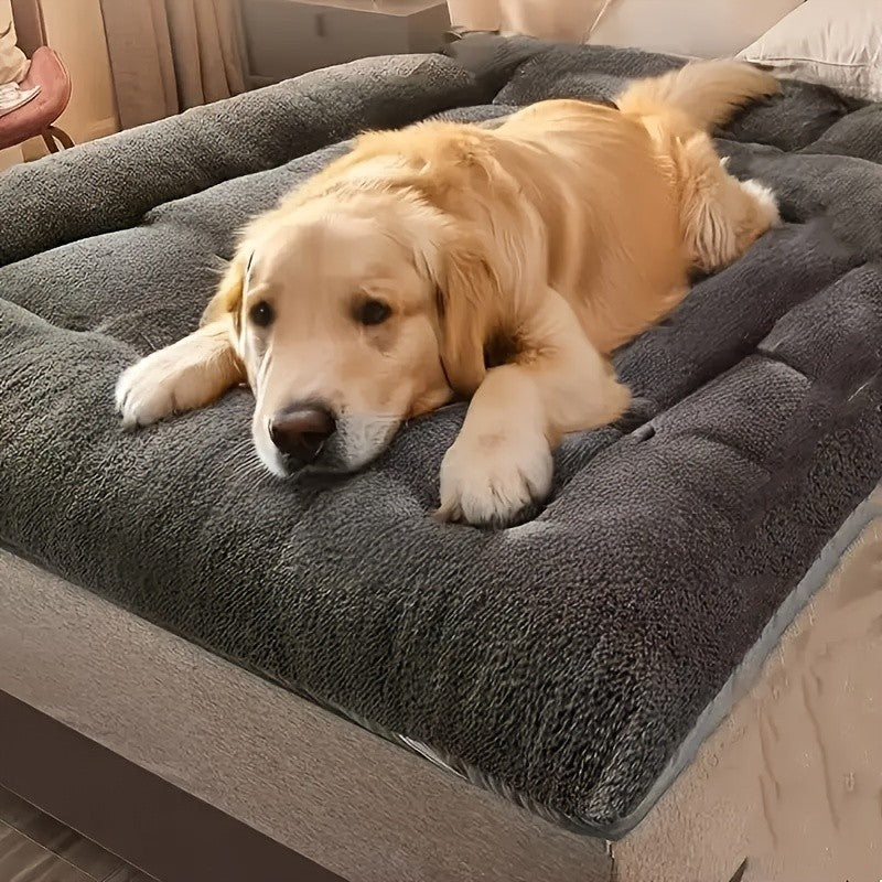 Cama para Cães Extra Grande Sofá de Pelúcia para Cães Cama para Animais de Estimação de Poliéster Super Macio Engrossado Tapete de Crate para Cães Grandes