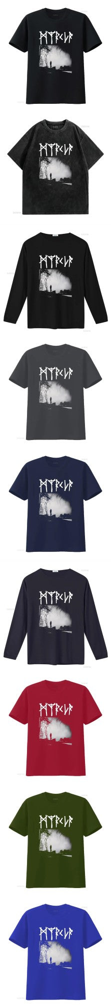 myrkur m T Shirt vintage Washed Top For Everyday Wear Soft Comfortable streetwear graphic Casual Stretched homme fashion