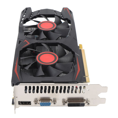 Gaming Graphics Card PCIE 2.0 16X Slot Double Fan HD Multimedia Interface Graphics Card Low Noise DVI VGA Interface for Work
