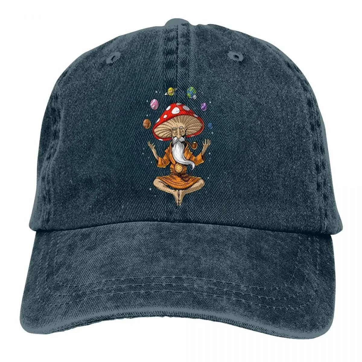 Boné de Beisebol Masculino Lavado Cogumelo Mágico Buda Trucker Bonés Snapback Chapéu de Pai Psychonauts Rasputin Chapéus de Jogo de Ação