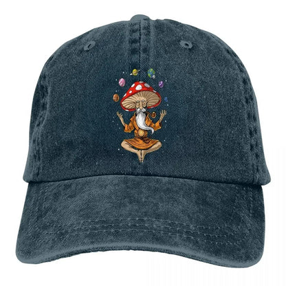 Boné de Beisebol Masculino Lavado Cogumelo Mágico Buda Trucker Bonés Snapback Chapéu de Pai Psychonauts Rasputin Chapéus de Jogo de Ação