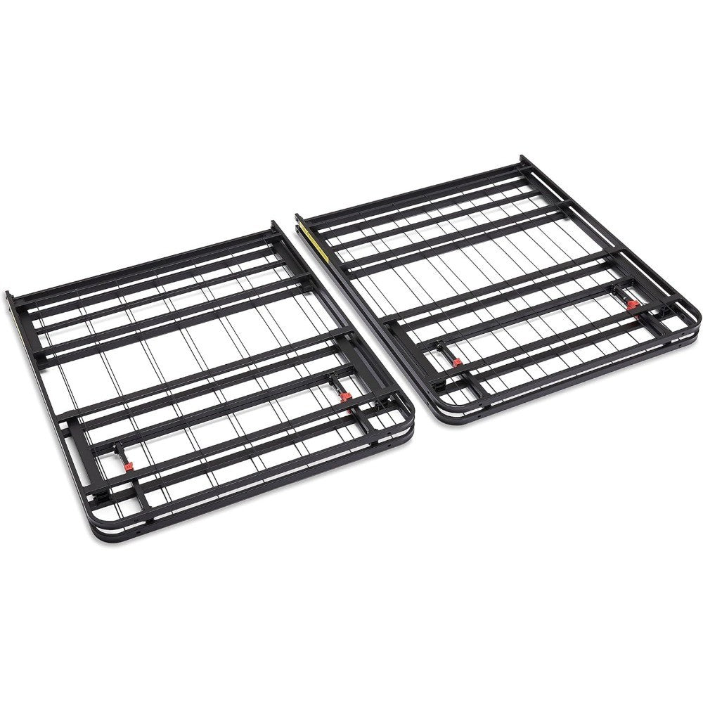 Folding Metal Bed Frame with Storage, Sturdy Steel, No Box Spring Needed, 14 Inches High, Easy Assembly