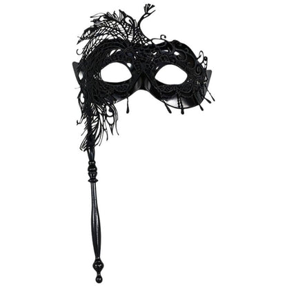 Half-face Handheld Masquerade Masks Masquerade Ball Props Carnival Party Lace Peacock Mask Costume Party Deecor with Stick