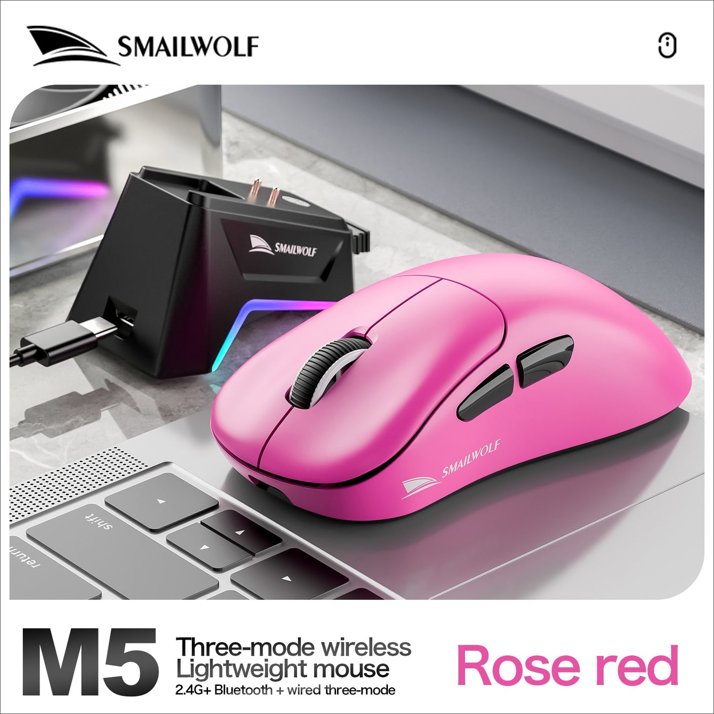 k-sanke x11 Bluetooth wireless mouse game three-mode e-sports laptop PAW311 desktop computer lightweight magnetic charging