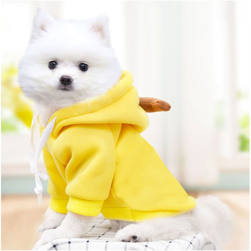 Roupas para Pets Cachorros Moletom com Capuz Fruta Casaco Quente Gato Suéter Fantasia de Inverno para Filhotes Cães de Pequeno Médio Grande Porte e Gatos