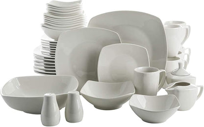 Zen Buffetware 39 Piece Dinnerware Set , White