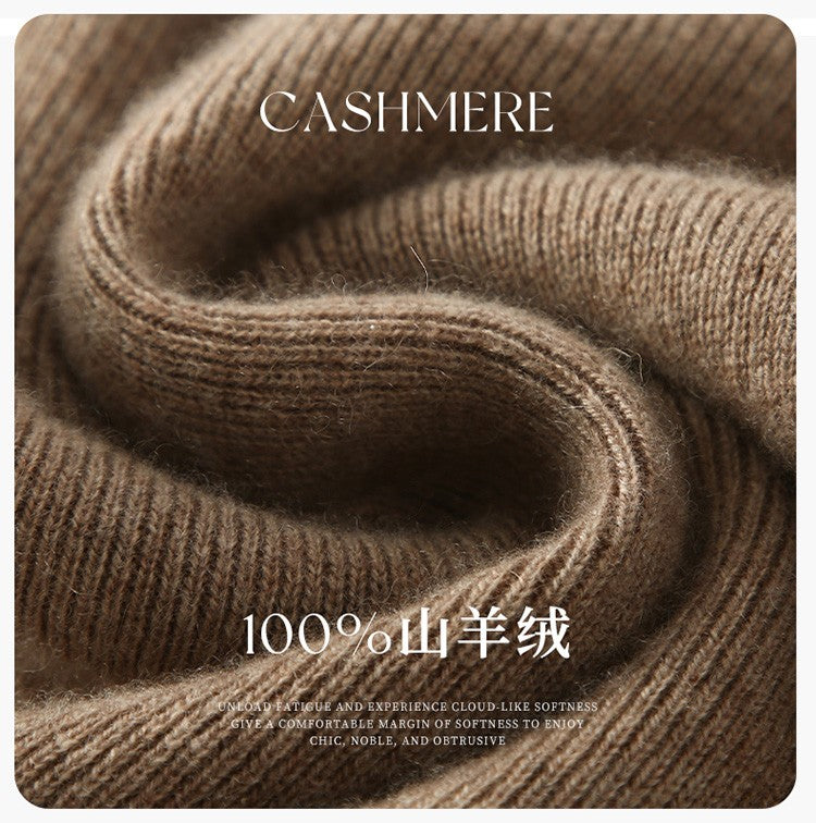 Autumn and Winter New Women's Sweater 100% Pure Cashmere High Collar Hoodie Knitted Basic Style Hot Selling Women's Top