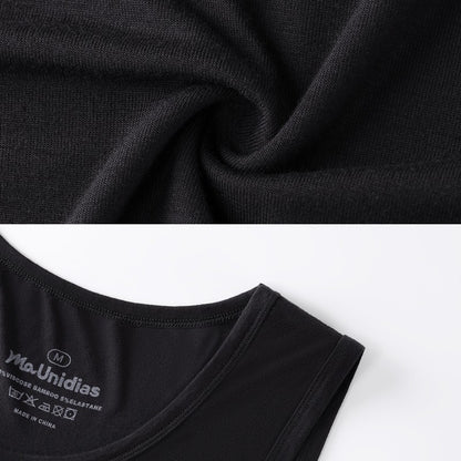 2Pcs/Pack Men's Tank Top Sleeveless Gym T-Shirt Man Vest Solid Color Compression Undershirts Men Tops High-Quality Bamboo Fiber