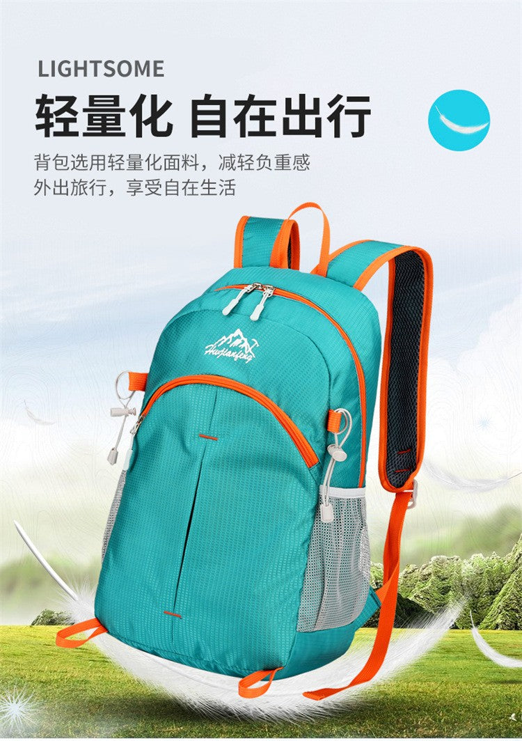 Mochila de Caminhada Unissex Ultraleve Dobrável Masculina e Feminina para Viagem ao Ar Livre Ciclismo Nylon