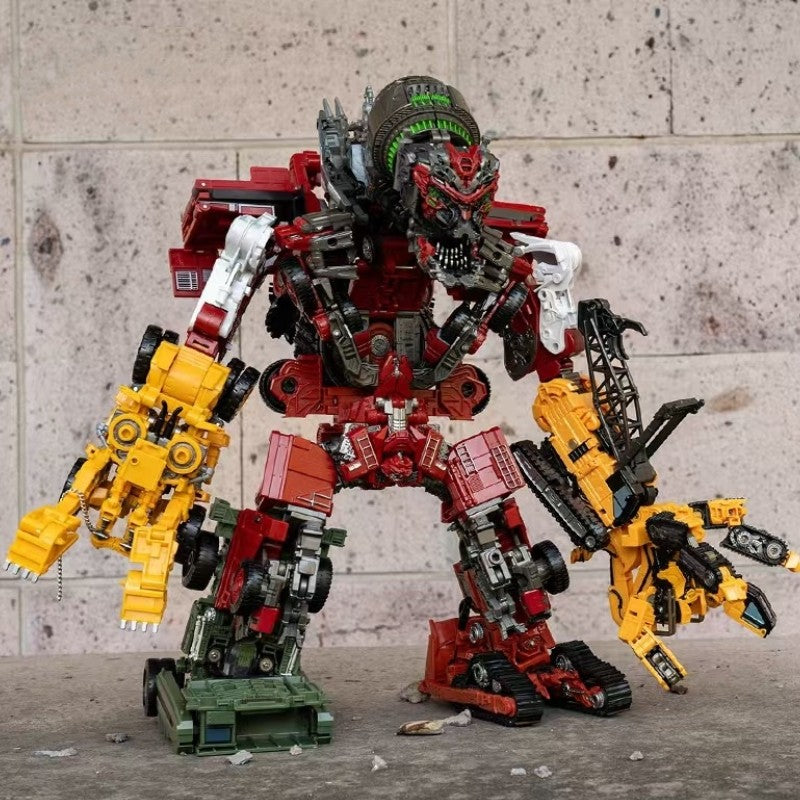 DD02 Anime Transformation Toys AOYI 8 EM 1 Boneco Articulado Maneiro Modelo Scrapper G1 KO SS60 Devastator Engenharia Carro Robô Menino