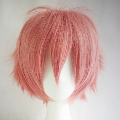 Versatile colored Synthetic wig men's cosplay wigs anime wig set cosplay upturned short hair