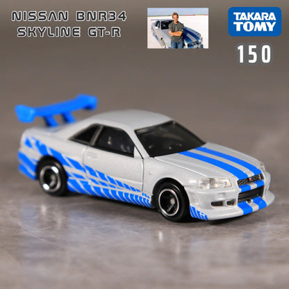 TOMY GTR R34 Skylin Carros de Liga Fundidos e Veículos de Brinquedo Modelo de Carro em Miniatura Escala de Modelo de Carro Para Crianças