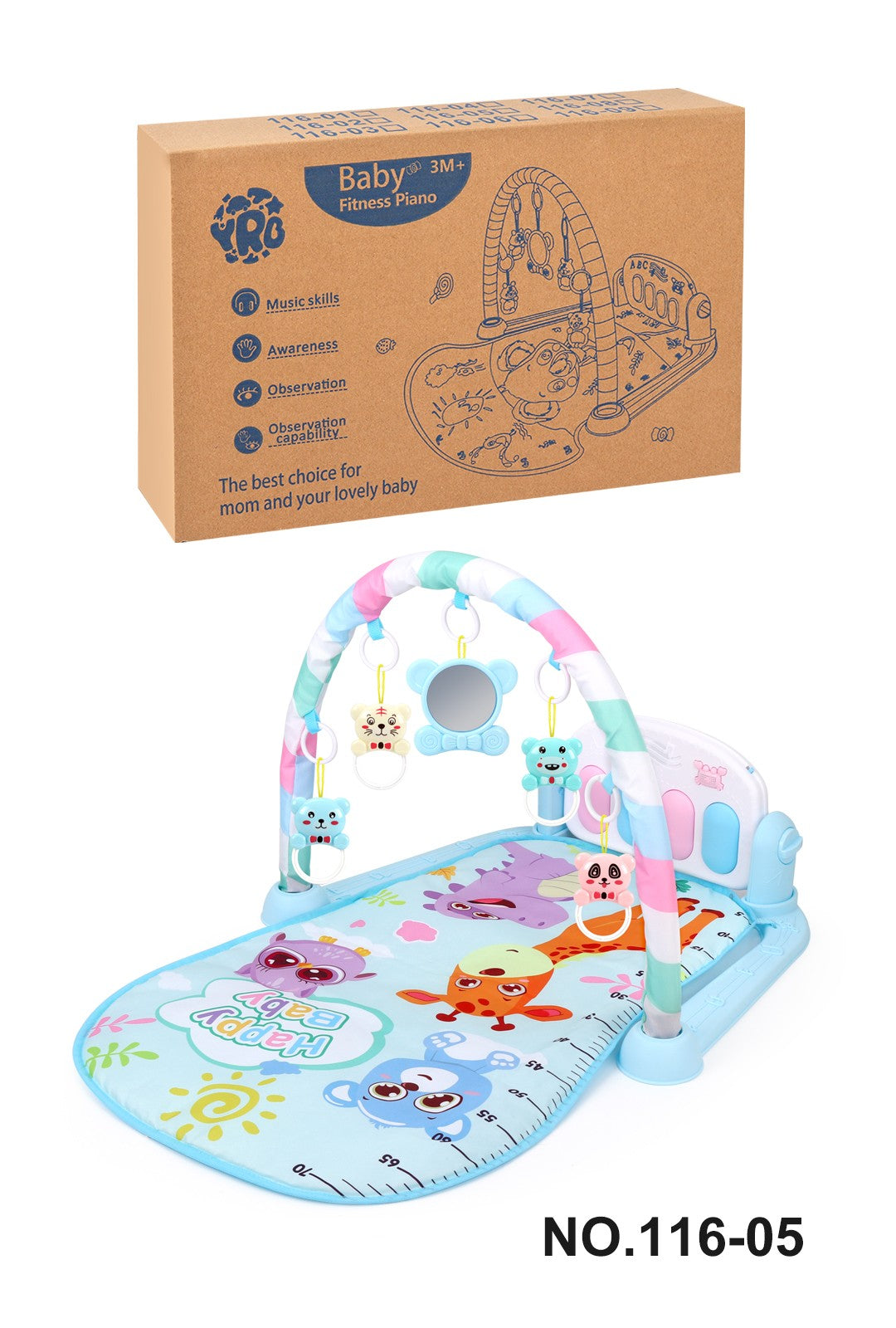 Tapete de Atividades para Bebê Multifuncional, Ginásio de Fitness, Brinquedo Musical, Educacional, para Engatinhar, Presente para Crianças