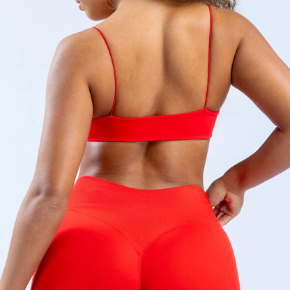 New Sports Seamless Spandex Strappy Bra Woman Fitness Elastic Breathable Breast Enhancement Leisure Sports Underwear