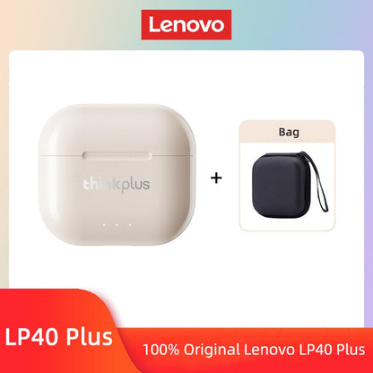 Original Lenovo LP40 Plus Earphones TWS LP40 II Wireless Bluetooth 5.3 Headphones Sport Noise Reduction Touch Control Earbus New