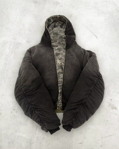 2025 American New Fashion Oversized Camouflage Double-sided Padded Jacket Men Y2K Harajuku Hip Hop Rock Popular Couple Jacket