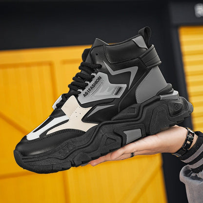 Fashion Thick Soled Men's Sneakers Height Increasing Shoes Casual Sports Shoes Versatile Men's Shoes Platform Skateboard Shoes