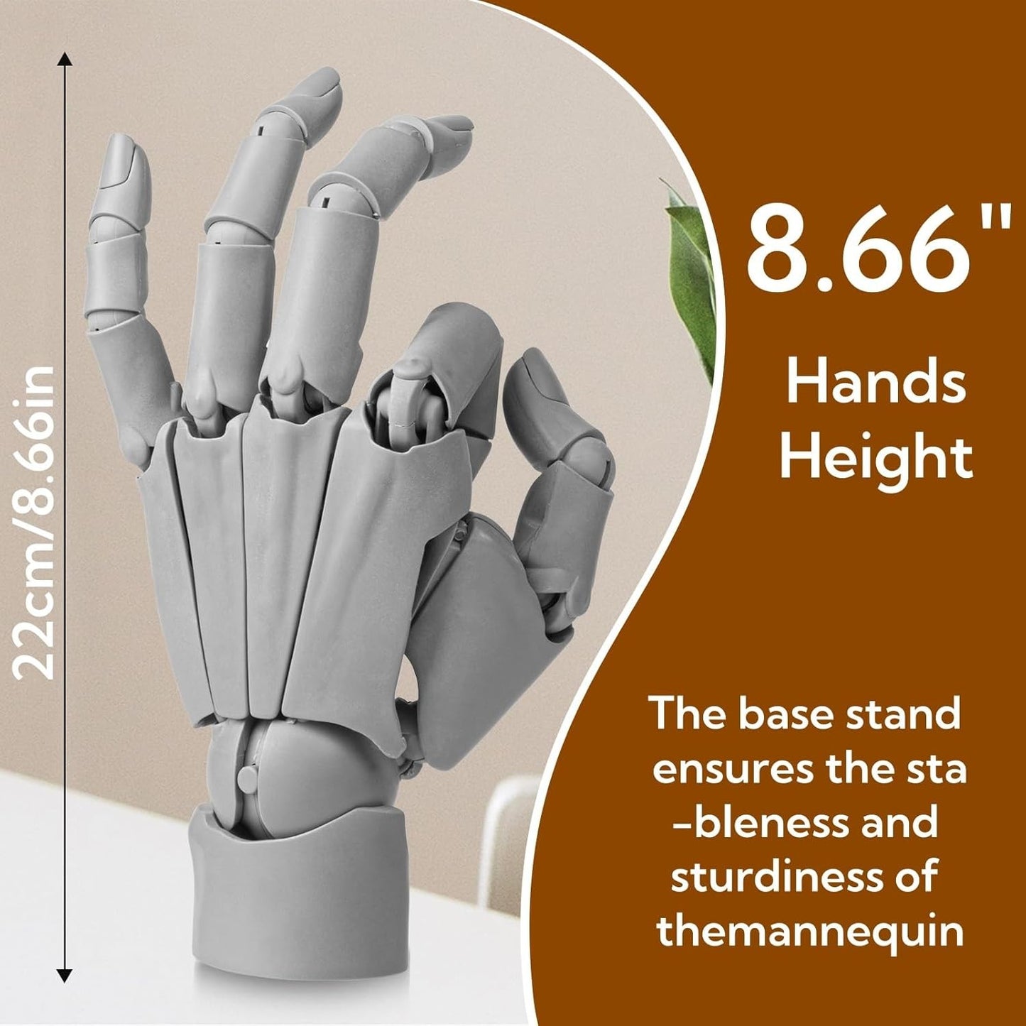 Modelo de Mão de Artista Flexível Escala 1:1 Manequim de Desenho Ajustável Figura de Manequim de Mão para Decoração de Mesa Presentes de Aniversário