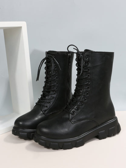 Autumn winter plus size new shoes Women Fashion Laceup Boots Chelsea Zipper Ladies  Sports Casual Heel  platform