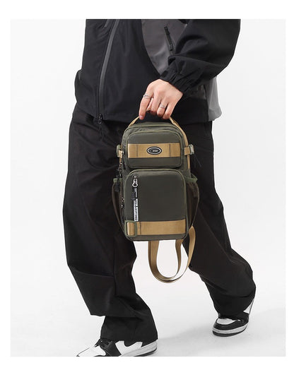 Men Riding Backpack Large Capacity Chest Bag Lightweight Crossbody Sling Bag Casual Outdoor Shoulder Pack for Men Crossbody Bags