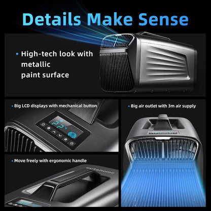 5200BTU Portable Tent Air Conditioner,500W Low-Power Quiet AC for Camping,RV,Truck,Garage & Pet Cooling Indoor & Outdoor Use
