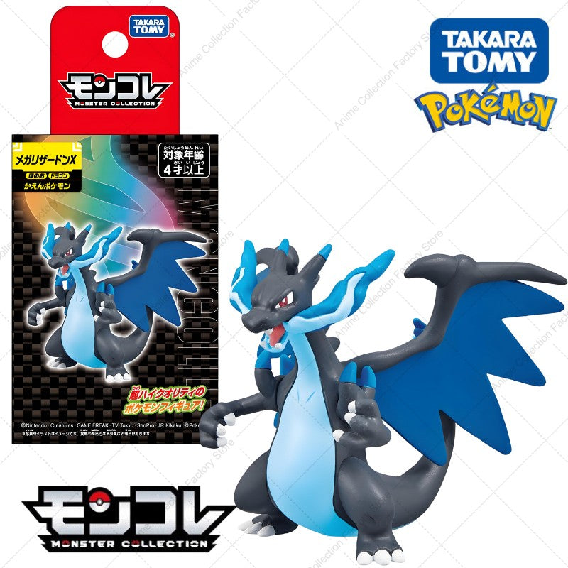 100% Original Takara Tomy Pokemon Figure Toys Chikorita Totodile Tepig Mega Metagross Charizard X PVC Figurine Model Dolls Gifts