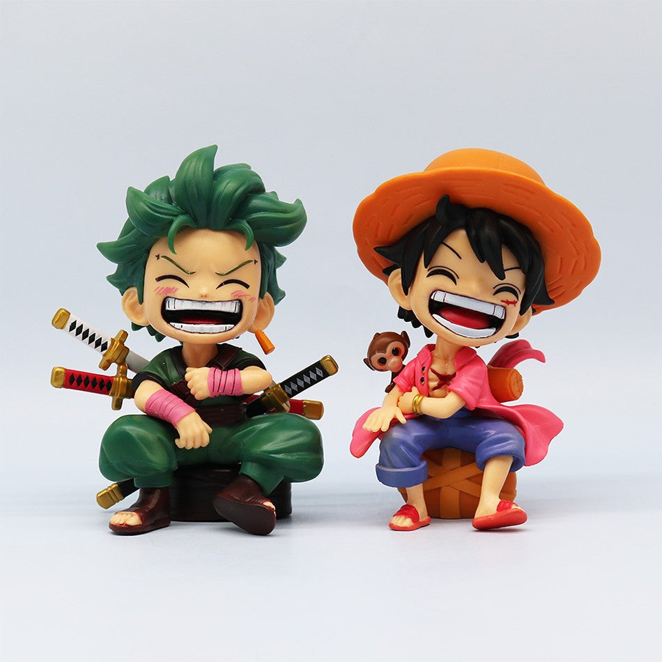 One Piece Portátil Luffy Zoro Portgas D. Ace Sentado Yamato Q Versão Jogo de Moda Desenho Animado Anime Carro Ornamento Presente