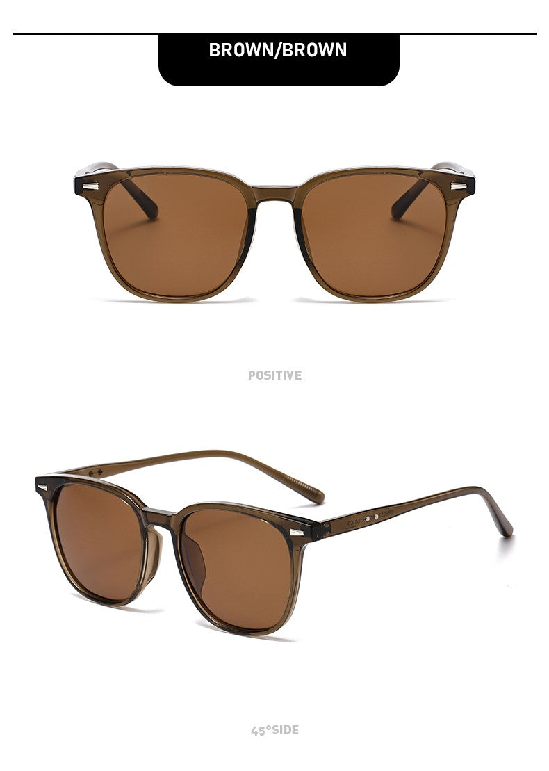 2025 New Ultra Light Square Black Face Enhancing Sunglasses With Trendy Natural Color And Uv Resistant  Sunglasses 3069
