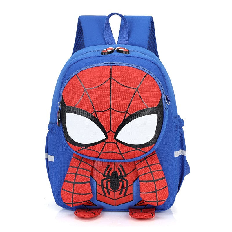 Mochila Infantil Escolar de Capitão América Homem Aranha Homem de Ferro Fofa Desenho Animado para Meninos Leve para Jardim de Infância