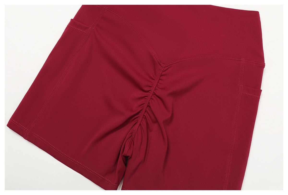 Cycling Shorts Cross Waist Head Yoga Shorts High Waist Workout Fitness Lift Butt Fitness Tights Gym Running Body Shaper Pants