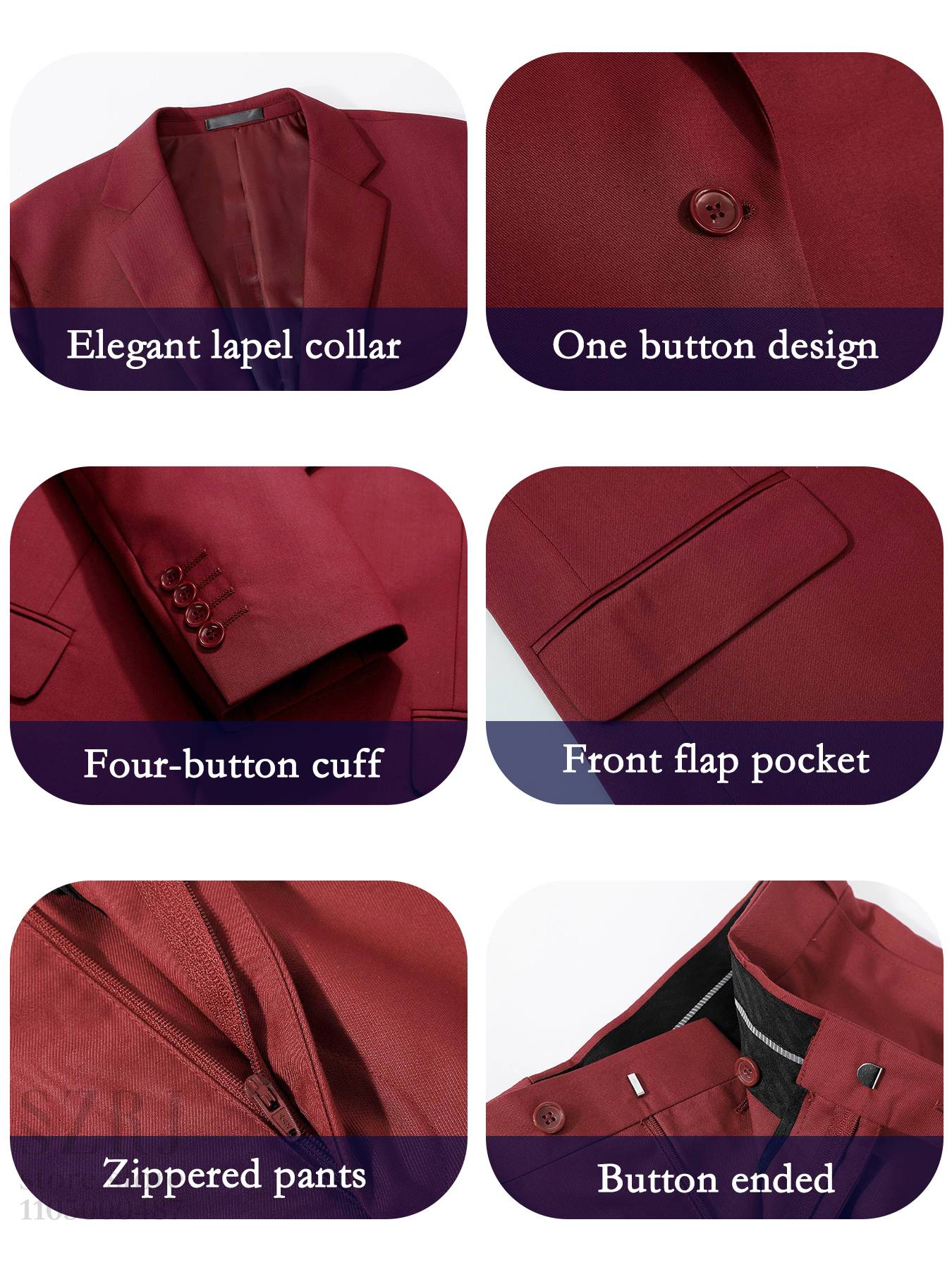 4pcs Classic Business Suit: Blazer, Vest, Pants, Pocket Square - Quality, Comfort, Stylish Lapel | Weddings/Parties/Business