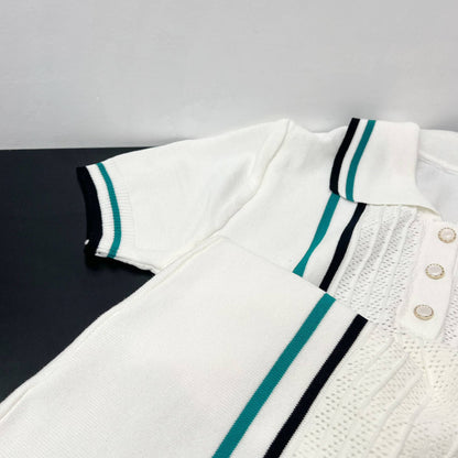 YuooMuoo Chic Fashion Sexy Package Hips Knitted Mini Dress 2025 Summer Vintage T