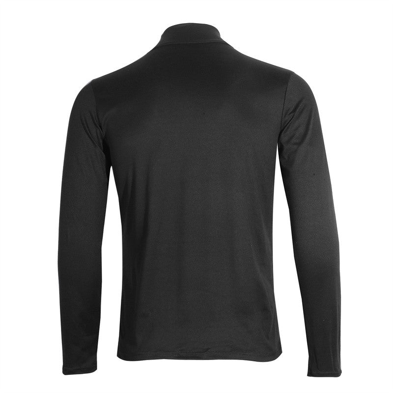 Men's Solid Color Turtleneck T-Shirt Spring Casual Long Sleeve Basic Bottoming Shirt Fashion Solid Color Slim-Fit Tops Plus Size