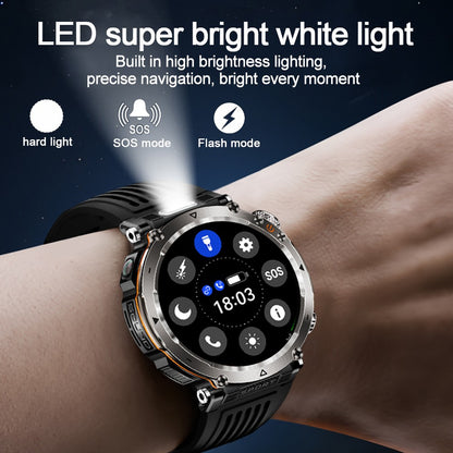 2025 Novo Relógio de Luxo Moderno 5ATM HT30 GPS Bússola Smartwatch Esportivo Masculino Externo AMOLED 366*366 NFC Frequência Cardíaca IP68 Smartwatch
