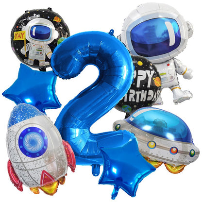 Astronaut Balloon Set Rocket Aluminum Film Balloon Children's Birthday Decoration Astronaut Decoration Supplies