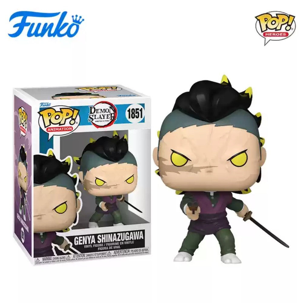 Funko Pop Demon Slayer Action Figure Muichiro Tokito Nove Pilares Chama Deus Anime Estátua Bonecos Brinquedos Colecionáveis Presente para Crianças