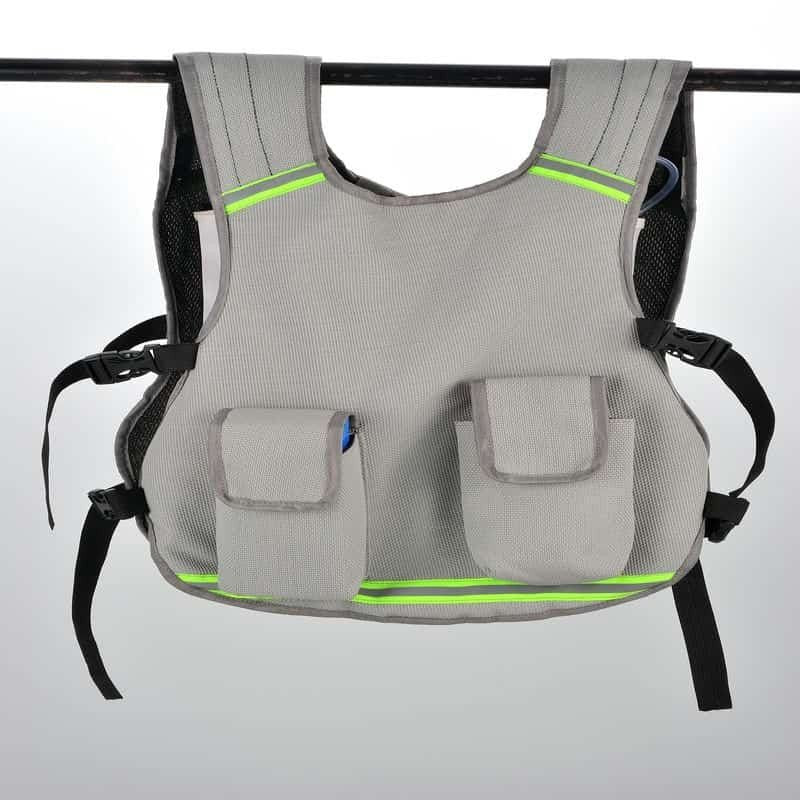 Colete de Ar Condicionado Recarregável Roupa de Refrigeração com Bateria de 9600mAh para Clima Quente com Bolsos Jaqueta para Trabalhar no Calor