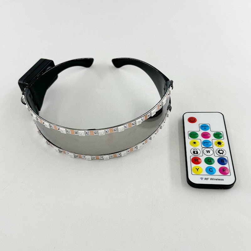Led Glasses NightClub Masquerade Concert Club Neon Accessories Cool Vogue Flashing LED Futuristic Glasses Men Metal Cool Glasses