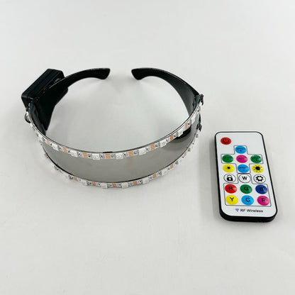 Led Glasses NightClub Masquerade Concert Club Neon Accessories Cool Vogue Flashing LED Futuristic Glasses Men Metal Cool Glasses